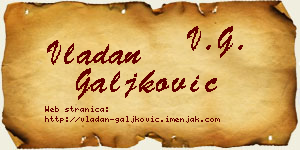 Vladan Galjković vizit kartica